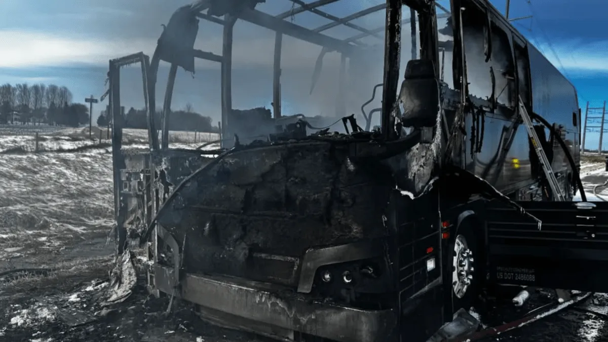 bert kreischer bus fire — US news