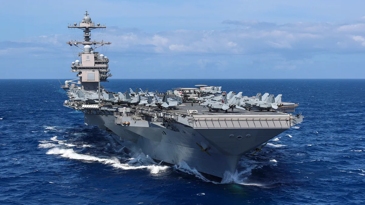 uss gerald ford aircraft carrier fire — US news