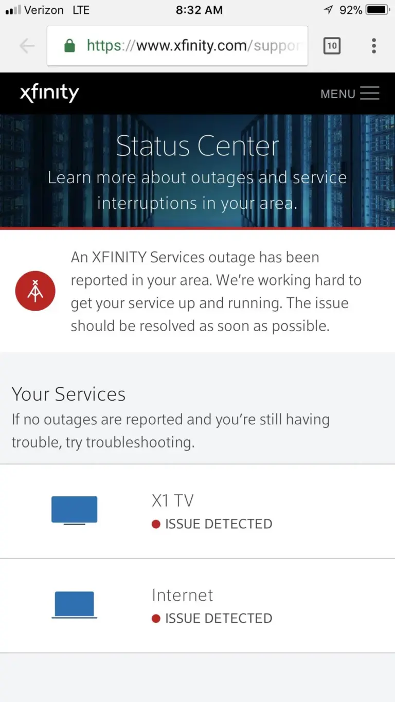 xfinity outage — US news